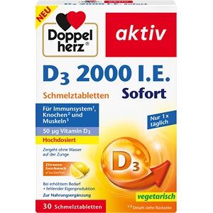 Doppelherz Gesundheit Immunsystem & Zellschutz D3 2000 I.e. Sofort Tabletten