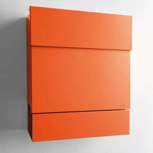 Radius Design Letterman 5 Briefkasten Rot (ral 3020) Mit Klingel In Rot Mit Pfosten In Briefkastenfarbe