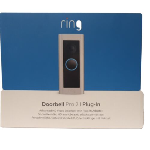 1 X Ring Video Doorbell Pro 2 Plug-in Nickel Matt Video-türklingel)986)