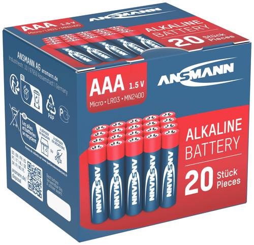 10 Pck. Ansmann Batterie Micro 20er Box 5015538 (ve20) Batterien Batterie