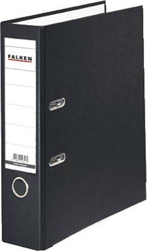 10 X Falken Ordner S 80mm Pp Schwarz Mit Wechselfenster Und Einsteckrückenschild