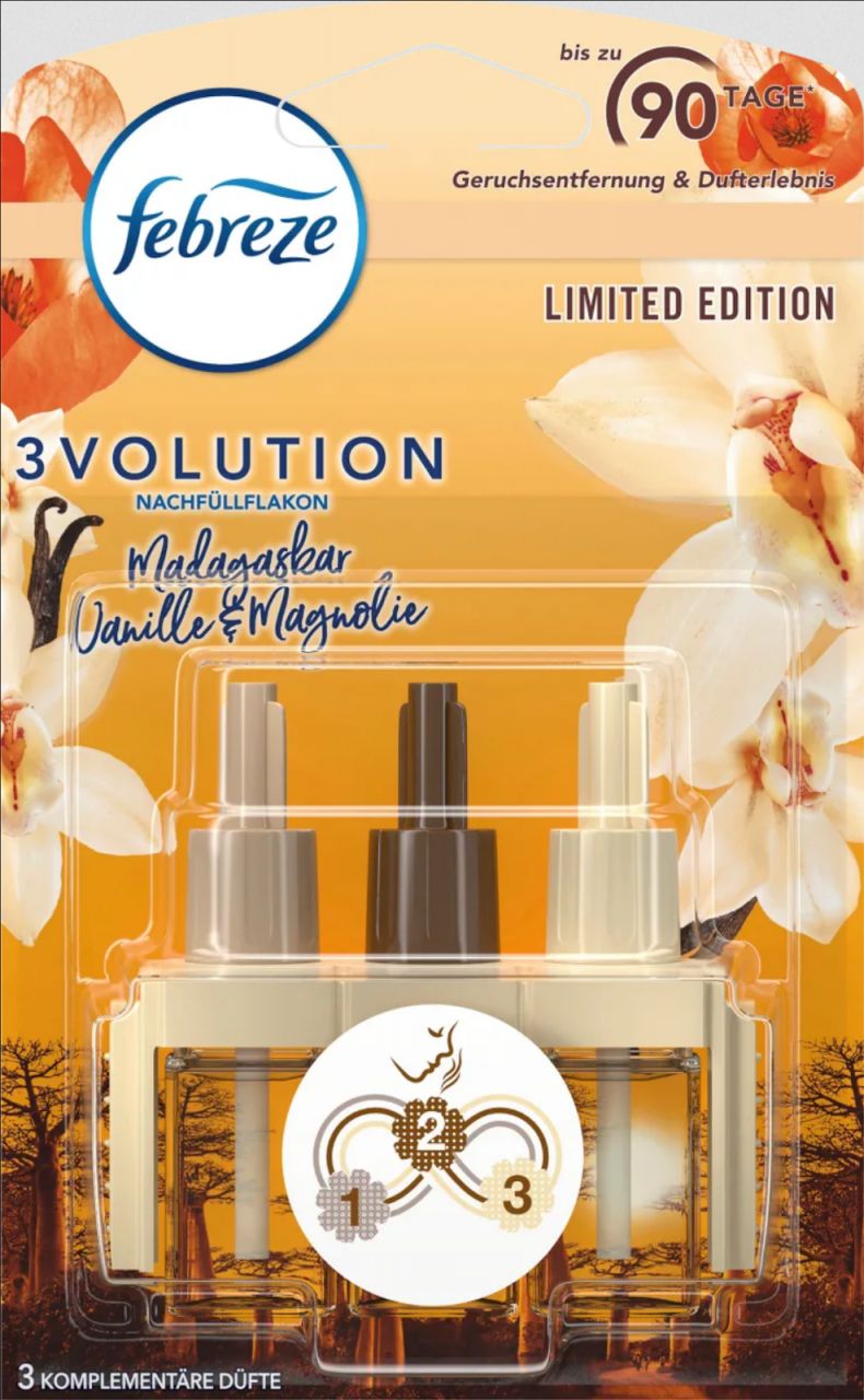 10 X Febreze 3volution Nachfüllflakon Für Duftstecker Vanille Limited Edition