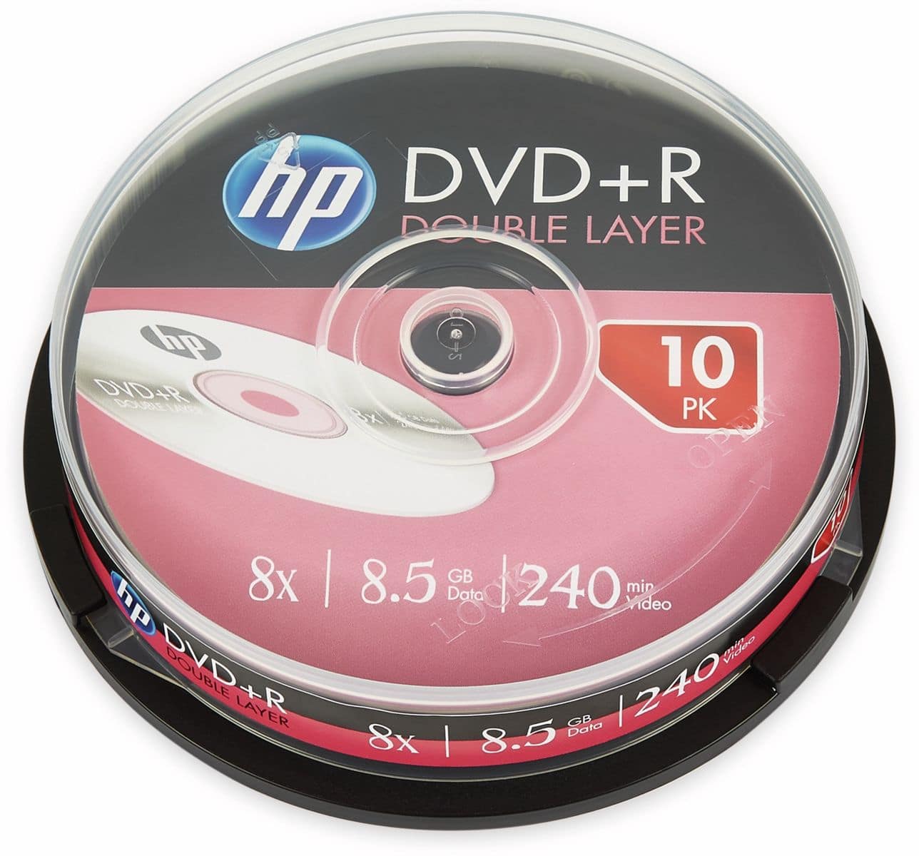 100 Hp Rohlinge Dvd+r Double Layer 8,5gb 8x Spindel