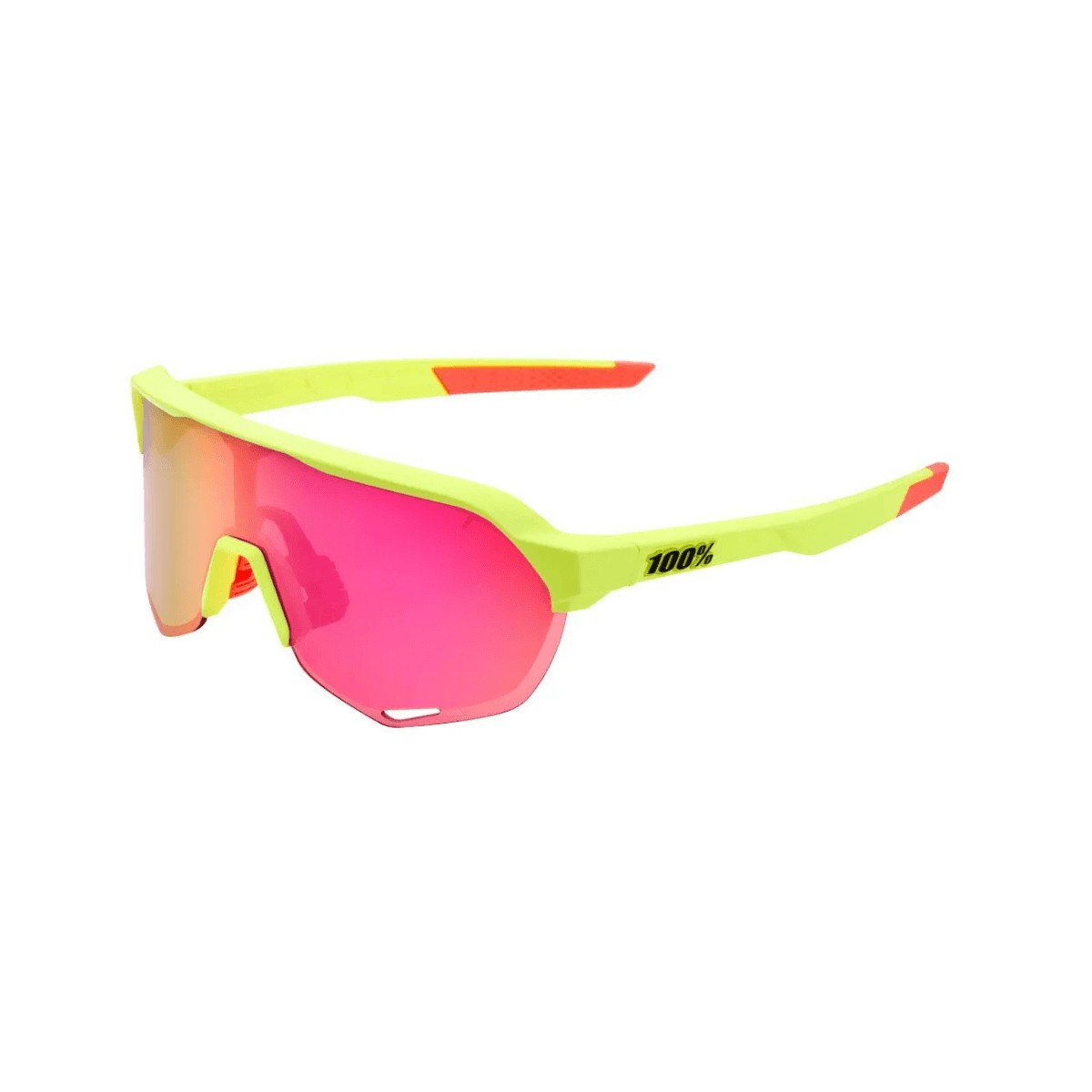 100% Sportbrille S2 Fahrradbrille Multilayer Mirror Lens Bike Glasses Gelb/pink