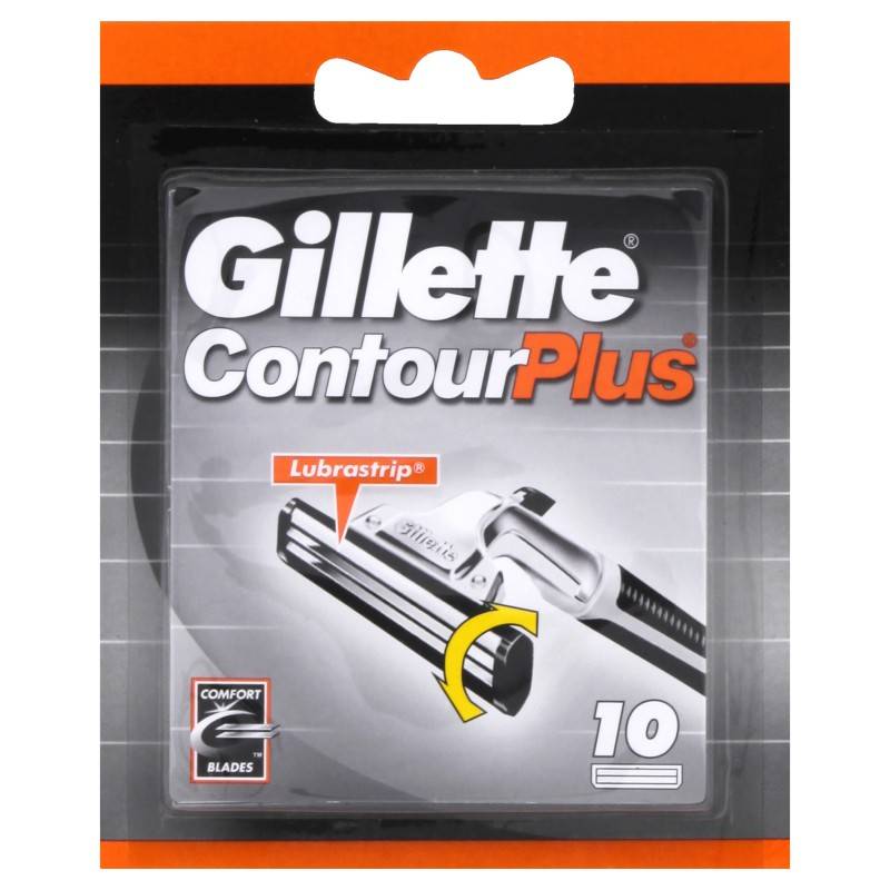 10x Gillette Contour Plus 10 Ersatz Rasiermesser Komfort Klingen 100 % Original