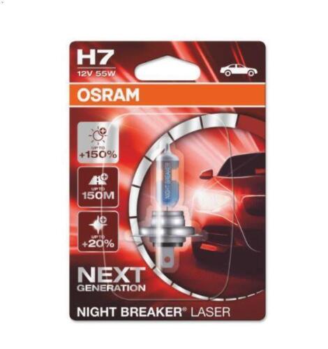 10x Osram Glühlampe Fernscheinwerfer Night Breakcer Laser +150% H7 12v 55w