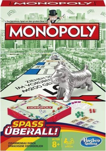 12x Hasbro Monopoly Kompakt Edition Brettspiel Gesellschaftsspiel Reisespiel