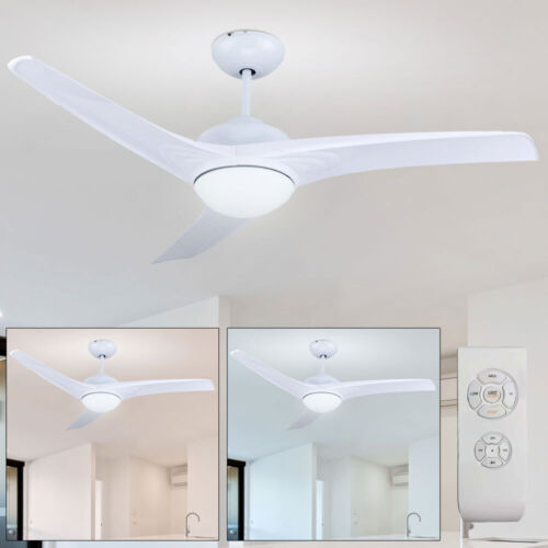 15w 3in1 Led Ceiling Fan With Rf Control 3 Blades White 60w Dc Motor