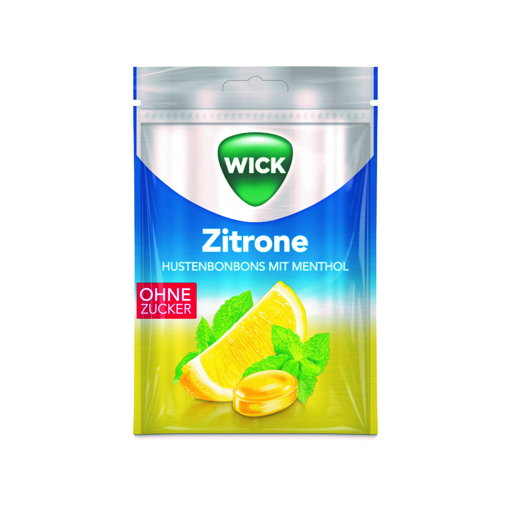 20 Tüten Wick Hustenbonbons Zitrone & Natürliches Menthol Ohne Zucker A 72g