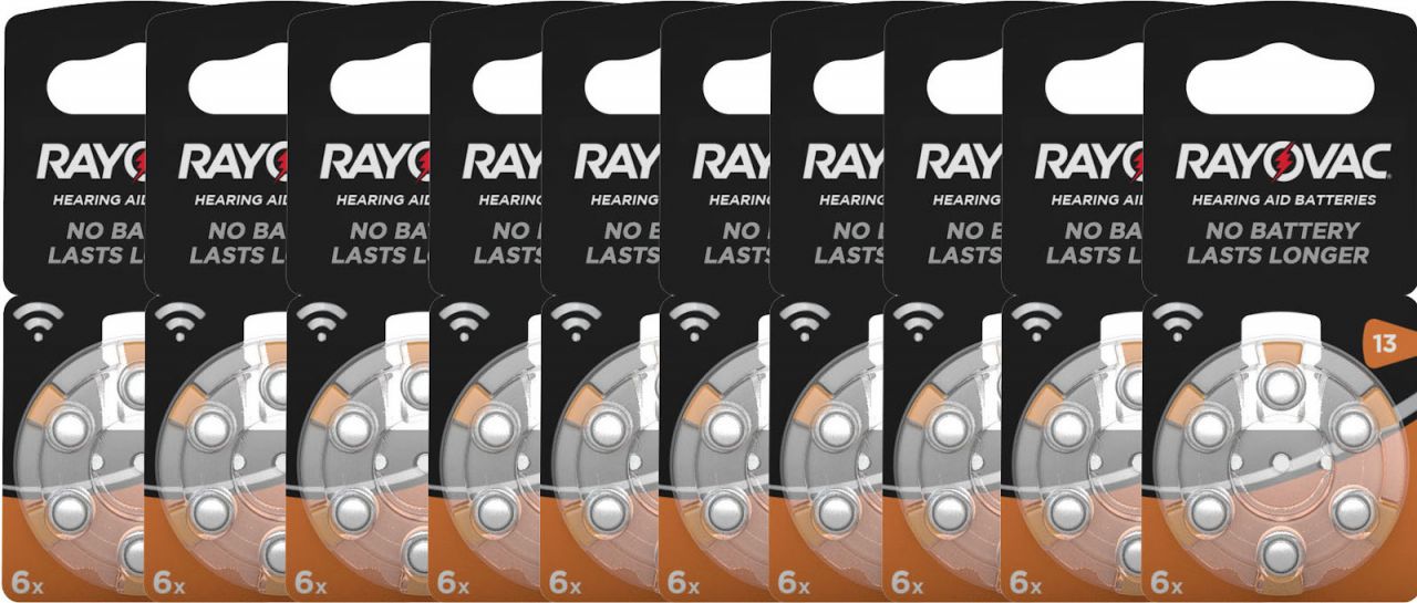 300 X Rayovac Acoustic Special Hörgerätebatterien 13 Orange 4606 6'er Blister