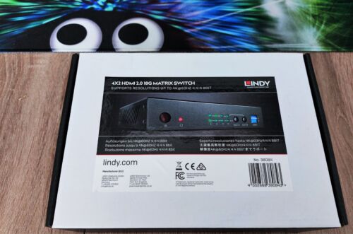 38084 Lindy 4x2 Hdmi 2.0 18g Matrix Switch Video/audio-schalter ~d~