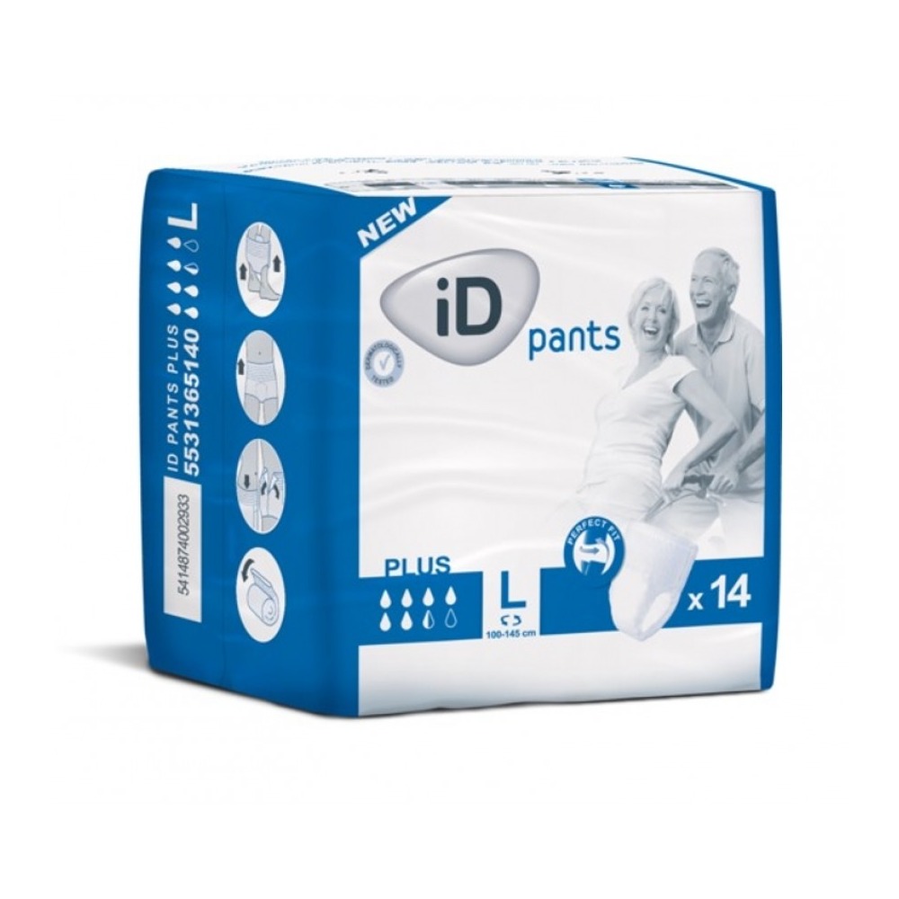 4 X 14 Stk Id Pants Plus, Windelhosen, Inkontinenzwindelngr.l,inklusive Versand