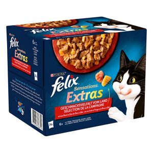 (€ 6,12/kg) Felix Sensations Extras Geschmacksvielfalt Vom Land In Gelee 96x 85g