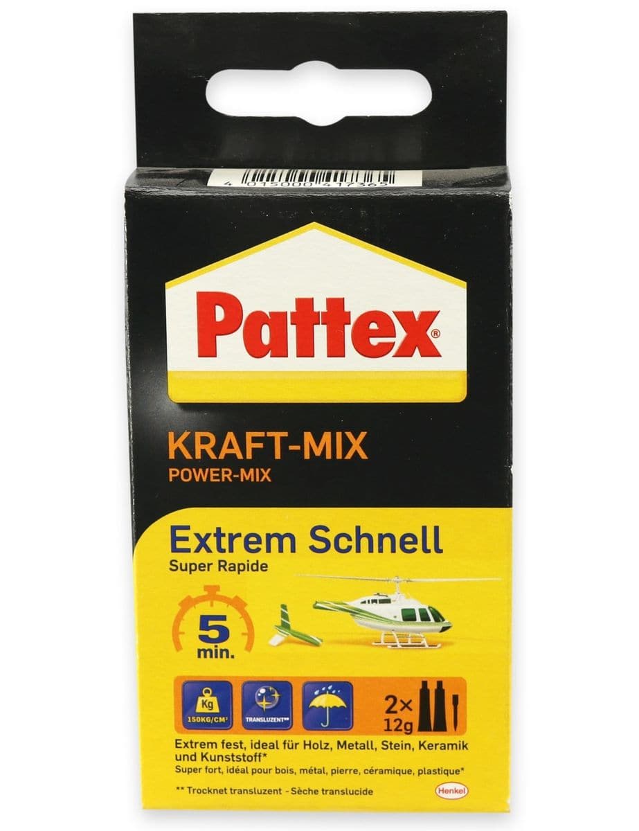 6 X Pattex Kraft Mix Extrem Schnell 2x12g (f