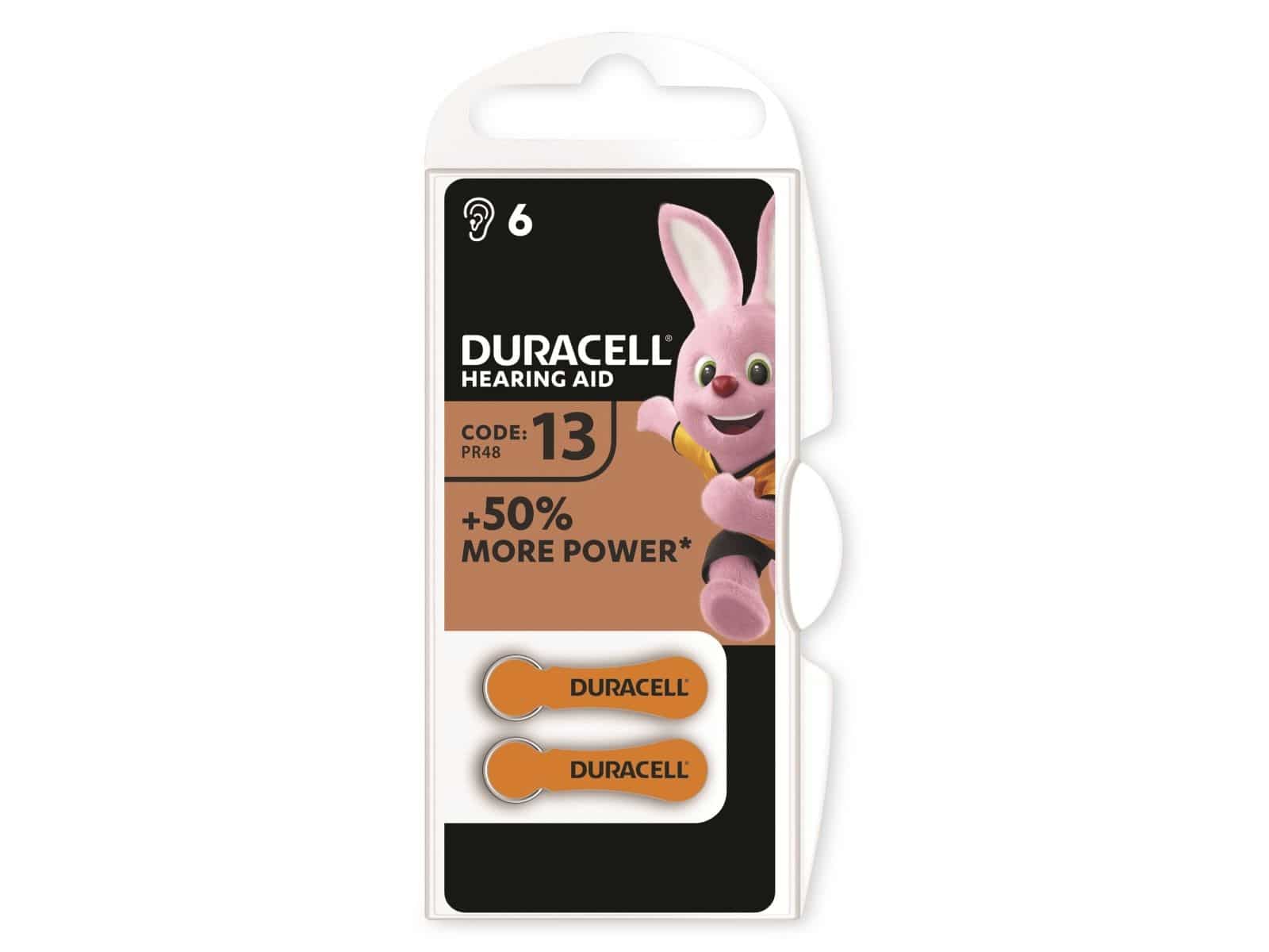 60 Duracell Easytab Size 13 Hearing Aid Batterien Zinc Air Pr48 1.45v 6bl Neu