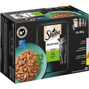 (€ 7,27 / Kg) Sheba Selection In Sauce Feine Vielfalt (4 Sorten-mix): 144 X 85 G