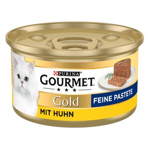 (€ 7,59/kg) Purina Gourmet Gold Feine Pastete Mit Huhn Katzenfutter Nass 96x 85g