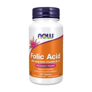 (800 G, 91,21 Eur/1kg) 10 X (now Foods Folic Acid, 800mcg With Vitamin B12 - 25