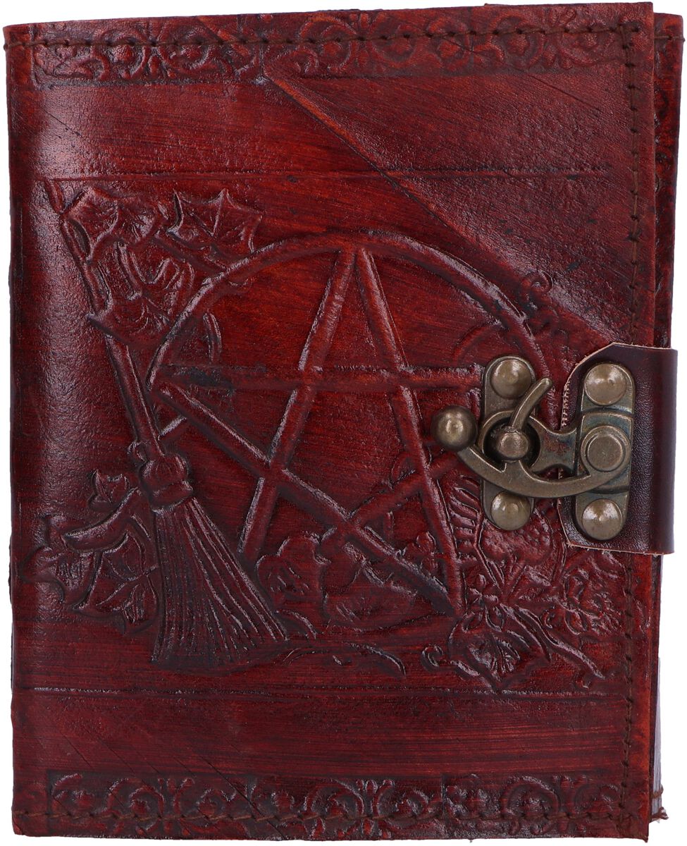 89206 Leather Diary Embossed Pent / Broom & Lock