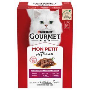 (€ 9,99/kg) Gourmet Mon Petit 3 Sorten Mix Rind Kalb Lamm In Sauce Mix 96x 50g