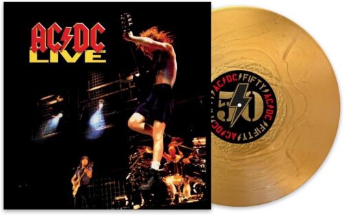 Ac/dc Live Double Lp Vinyl Europe Sony 2024 50th Anniversary Gold Vinyl 2lp Set