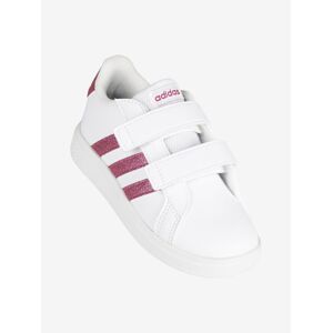 Adidas Grand Court Lifestyle Babys Kinderschuhe Klettverschluss Weiß/pink Gy4768