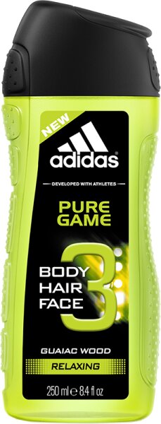 adidas pure game 3in1 shower gel men 250 ml uomo