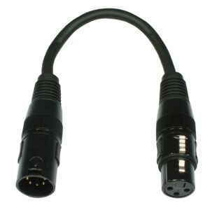 Adj Dmx Adapter Cable Dmxt/5m3f Schwarz