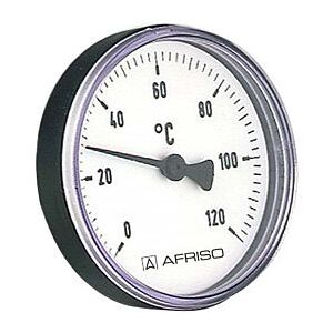 Afriso Bimetall Thermometer 0-120 Grad 63716 Gehäuse 80mm, 100mm Schaft, 1/2