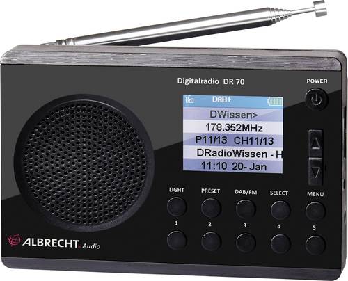 Albrecht Dr 70 Tragbar Digital Schwarz Radio (27370)