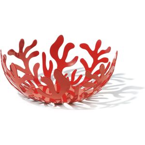 Alessi-mediterraneo Fruttiera In Acciaio Colorato Con Resina Epossidica, Rosso