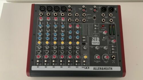 Allen & Heath Zed-10fx 6-kanal Dj Pa Mixer Studio Mischpult Effekt Eq Usb