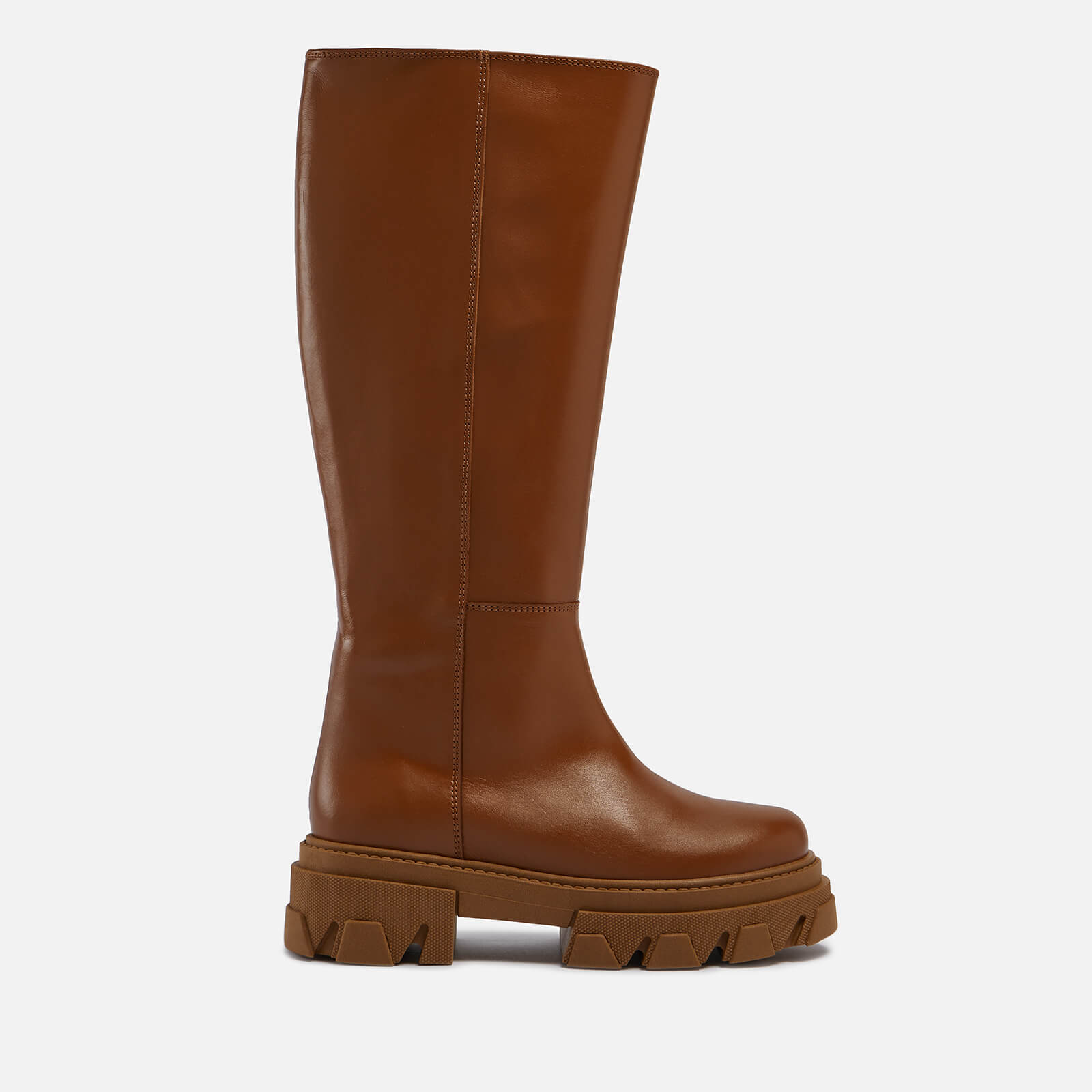 alohas katiuska leather knee-high boots - uk 3.5 hellbraun