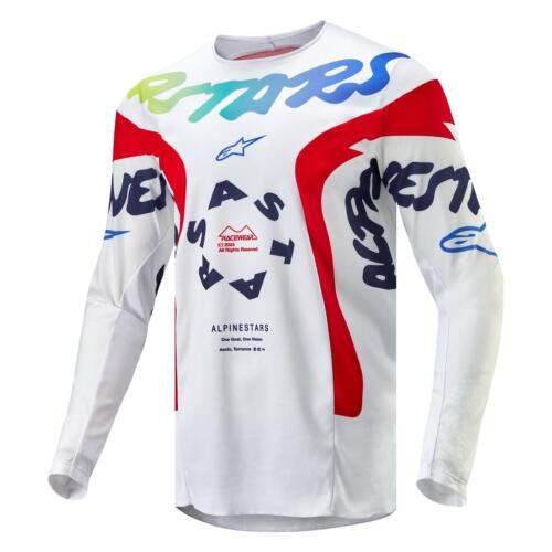 Alpinestars Racer Hana Motocross Jersey - Weiss Rot Blau - L - Unisex
