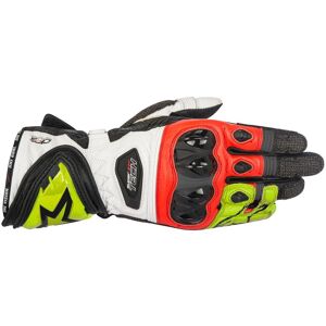 Alpinestars Supertech, Handschuhe Schwarz/neon-gelb/rot M Male