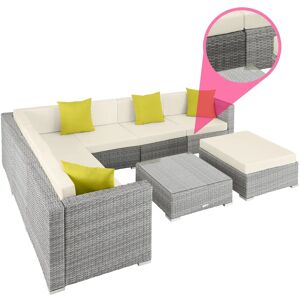 Alu Polyrattan Sitzgruppe Lounge Garnitur Gartenmöbel Rattanmöbel Sofa Tisch Set