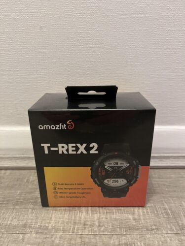 amazfit t-rex 2 gesundheitsuhr ember black schwarz