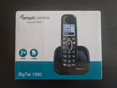 Amplicomms Bigtel 1500 Dect-mobilteil Freisprechen, Für Hörgeräte Kompatibel,