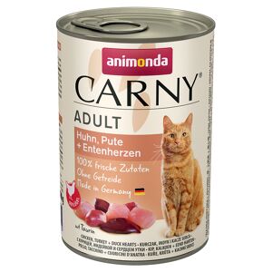 Animonda Carny Adult Huhn & Pute & Entenherzen 12 X 400g (9,56€/kg)