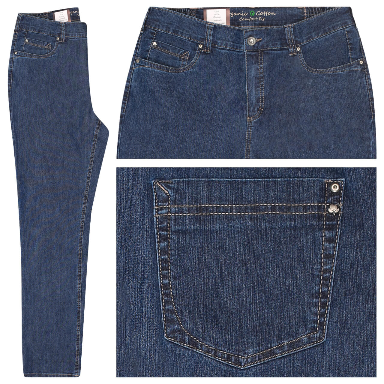 anna montana dora jeans stone washed 46/30 blau donna