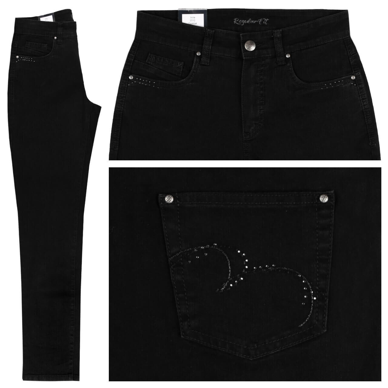 anna montana julia jeans black 36/32 schwarz donna