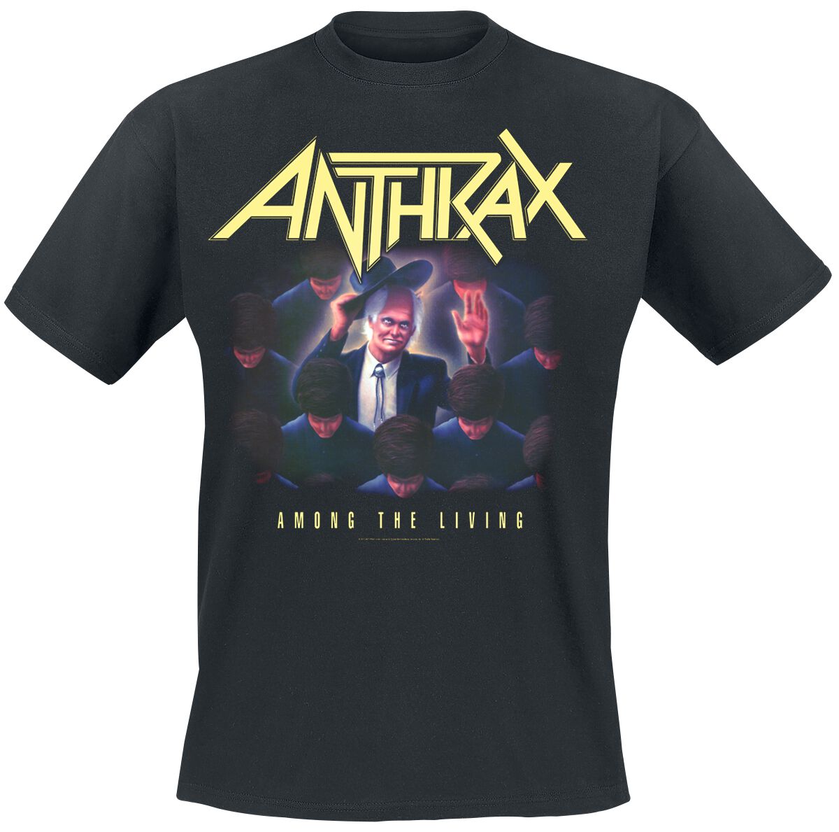 anthrax t-shirt - among the living - s bis xxl - fÃ¼r mÃ¤nner - grÃ¶ÃŸe s - - lizenziertes merchandise! schwarz