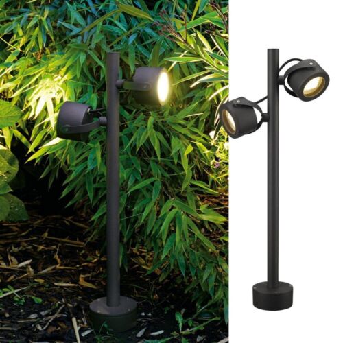 Anthrazit Moderne Stehlampe Außenlampe Garten 2x9w/gx53 Ip44 28x11,6x72 [cm]