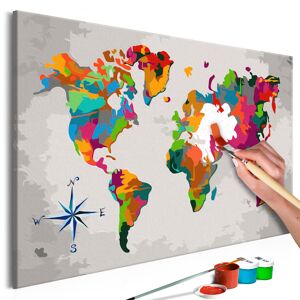 Artgeist Malen Nach Zahlen - Weltkarte (windrose)