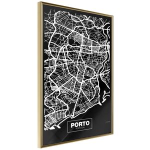 Artgeist Poster - City Map: Porto (dark)