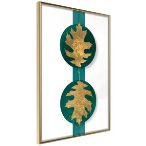 Artgeist Poster - Gilded Oak Leaves