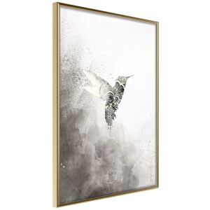 Artgeist Poster - Hummingbird In Shades Of Grey