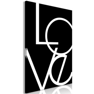 Artgeist Wandbild - Black And White: Love (1 Part) Vertical