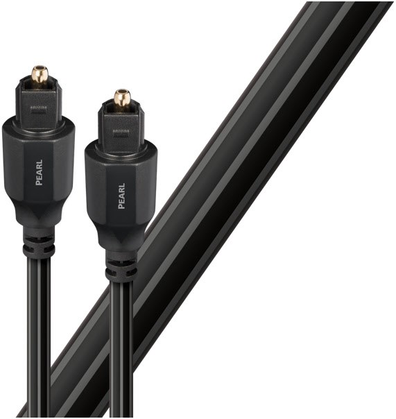 audioquest pearl optilink (5m) optisches kabel schwarz/grau