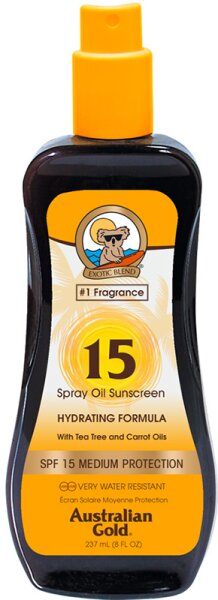 australian gold sunscreen spf 15 carrot oil spray 237 ml